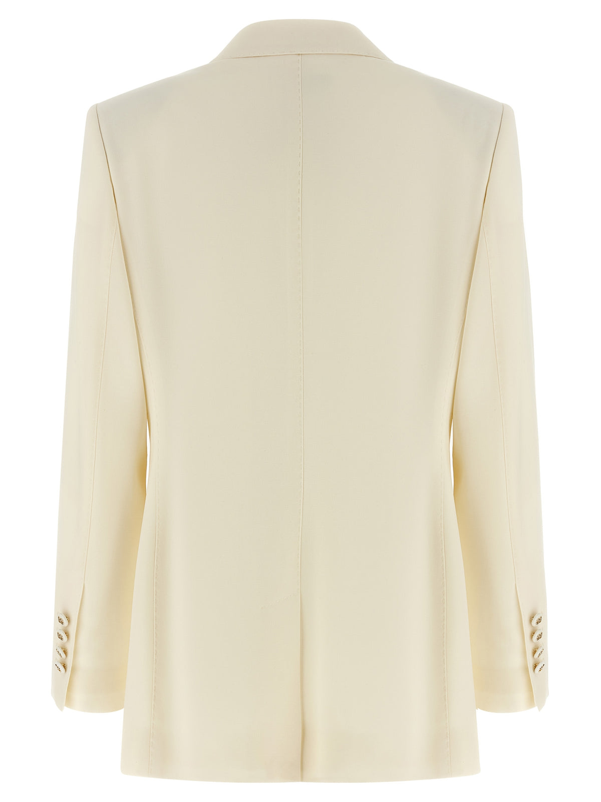 Dolce & Gabbana White Virgin Wool Blazer