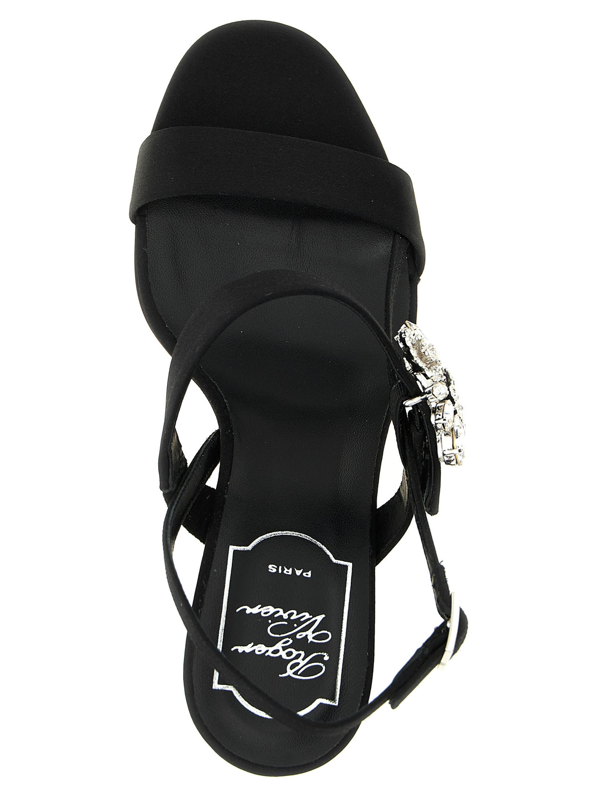 Roger Vivier Black Viscose Stiletto Heel Sandals