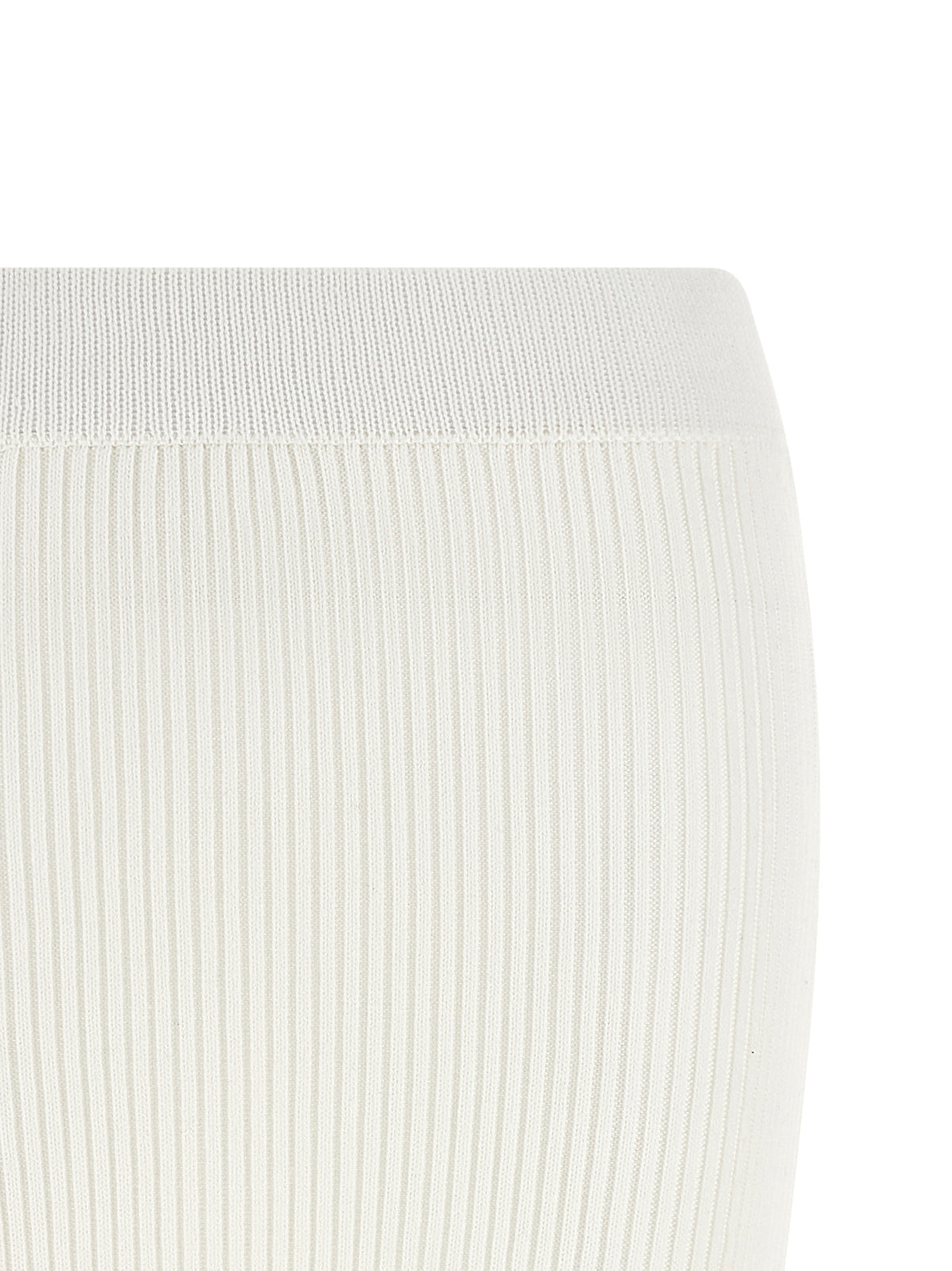 Ganni White Organic Cotton Midi Skirt
