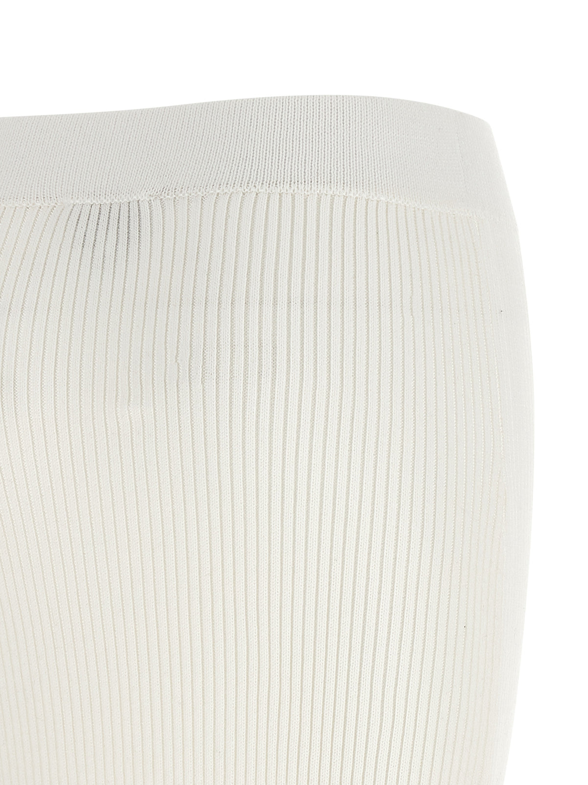 Ganni White Organic Cotton Midi Skirt