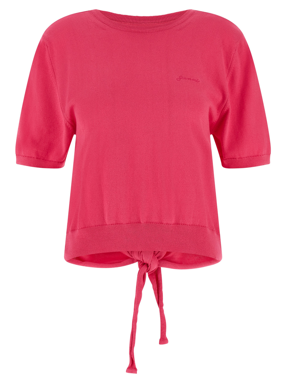 Ganni Fuchsia Organic Cotton Cardigan