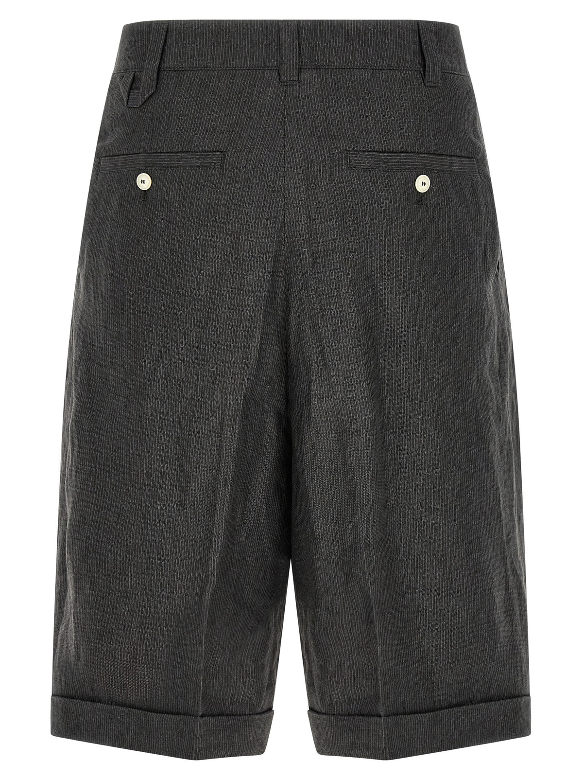 Jacquemus Gray Linen Bermuda Shorts