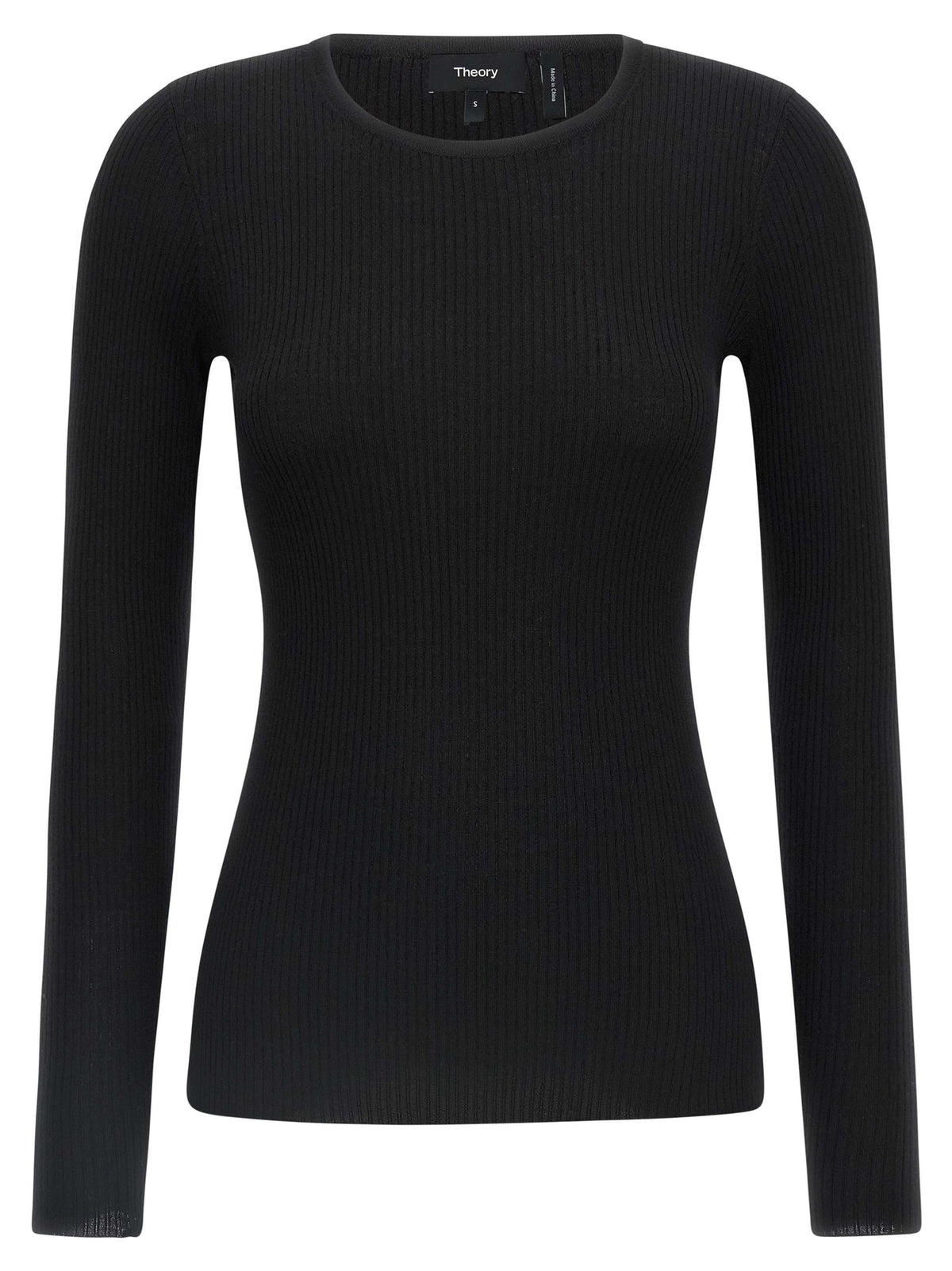 Theory Black Merino Wool Cardigan