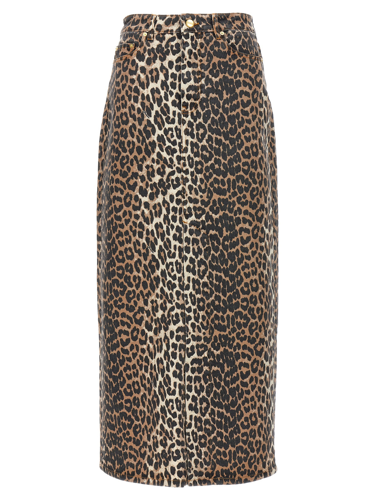 Ganni Brown Organic Cotton Mini Skirt
