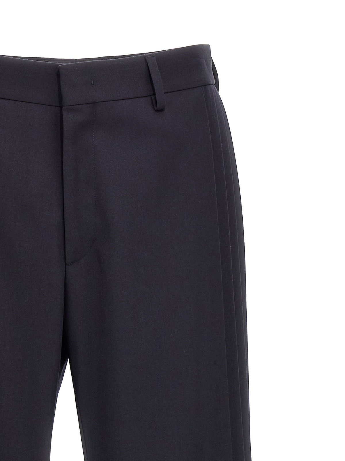 Fendi Blue Polyester Casual Pants