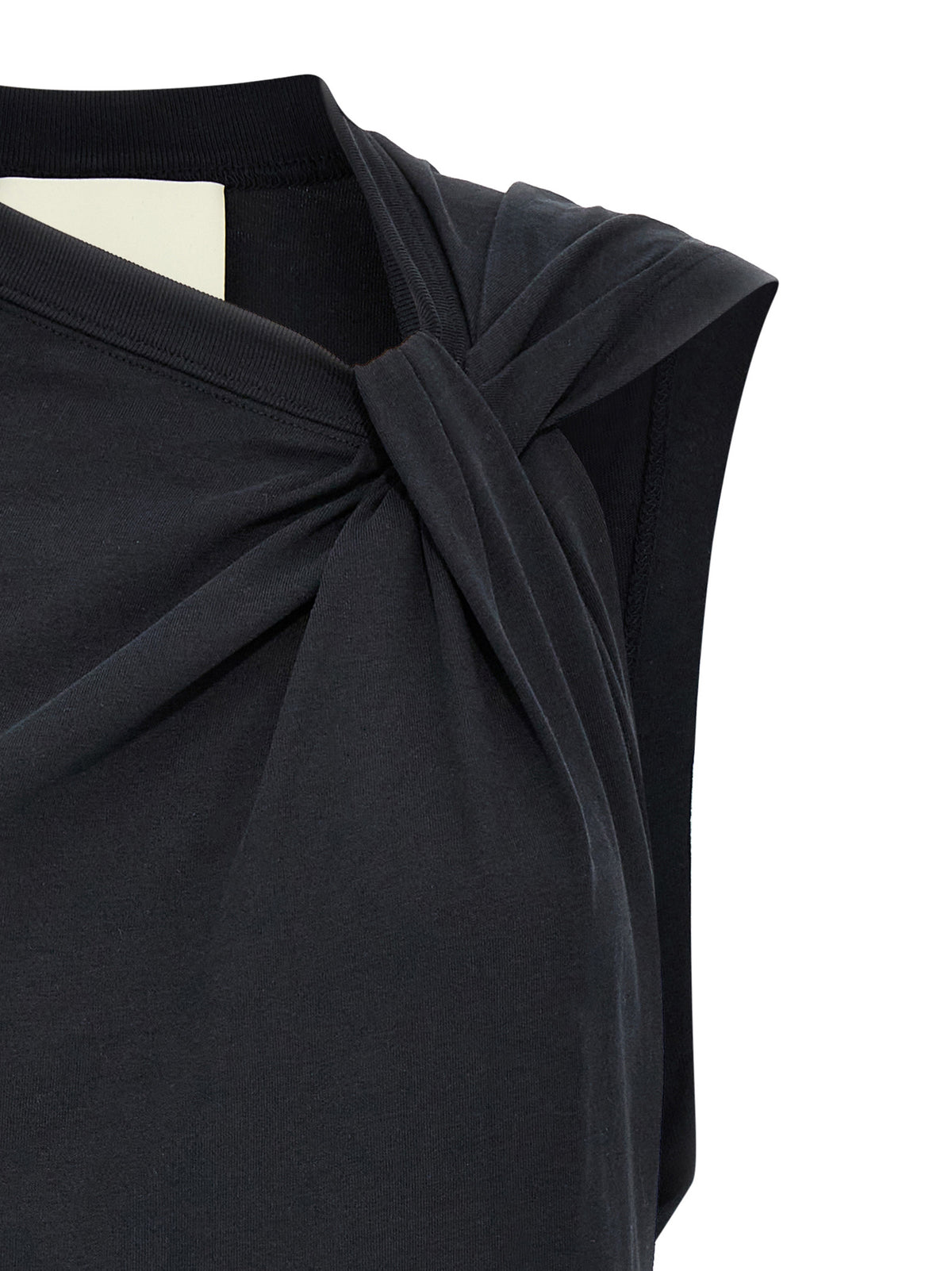 Isabel Marant Black Cotton Sleeveles T-Shirt