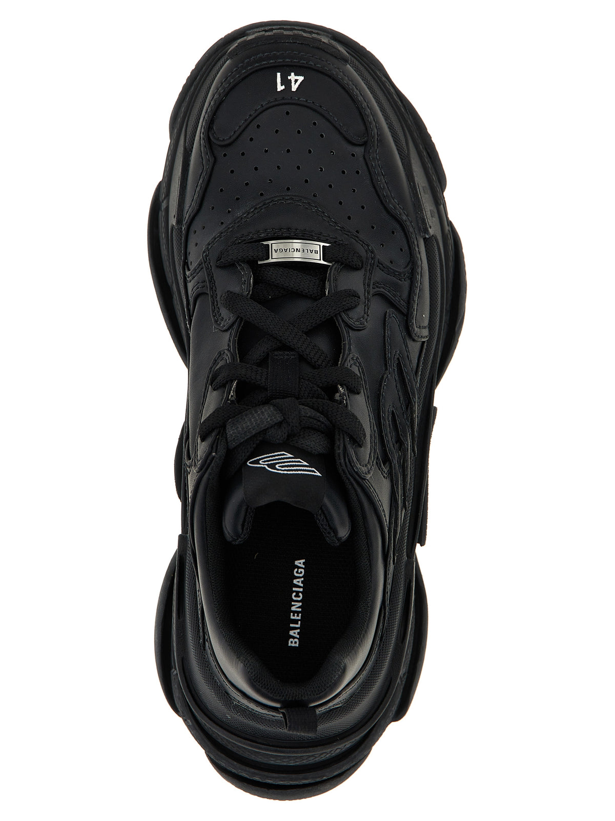 Balenciaga Black Polyethylene Athletic Sneakers