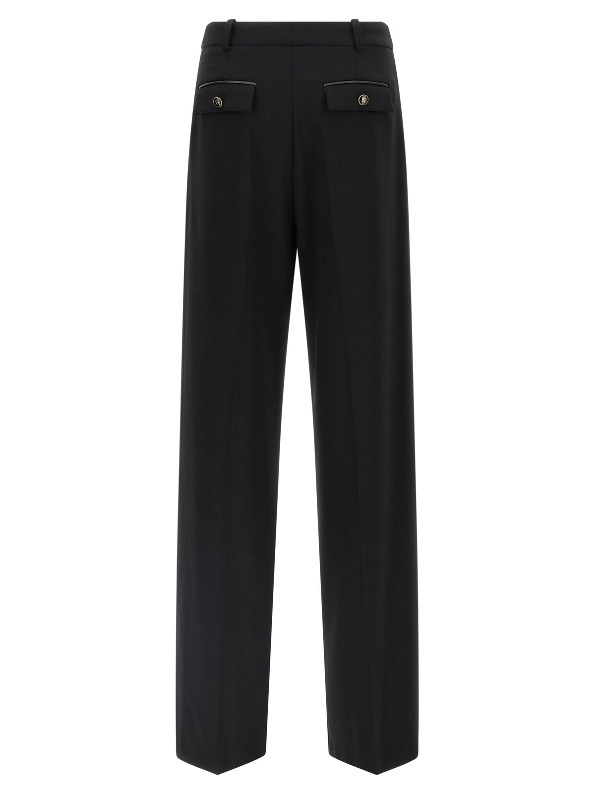 Elisabetta Franchi Black Polyester Casual Pants