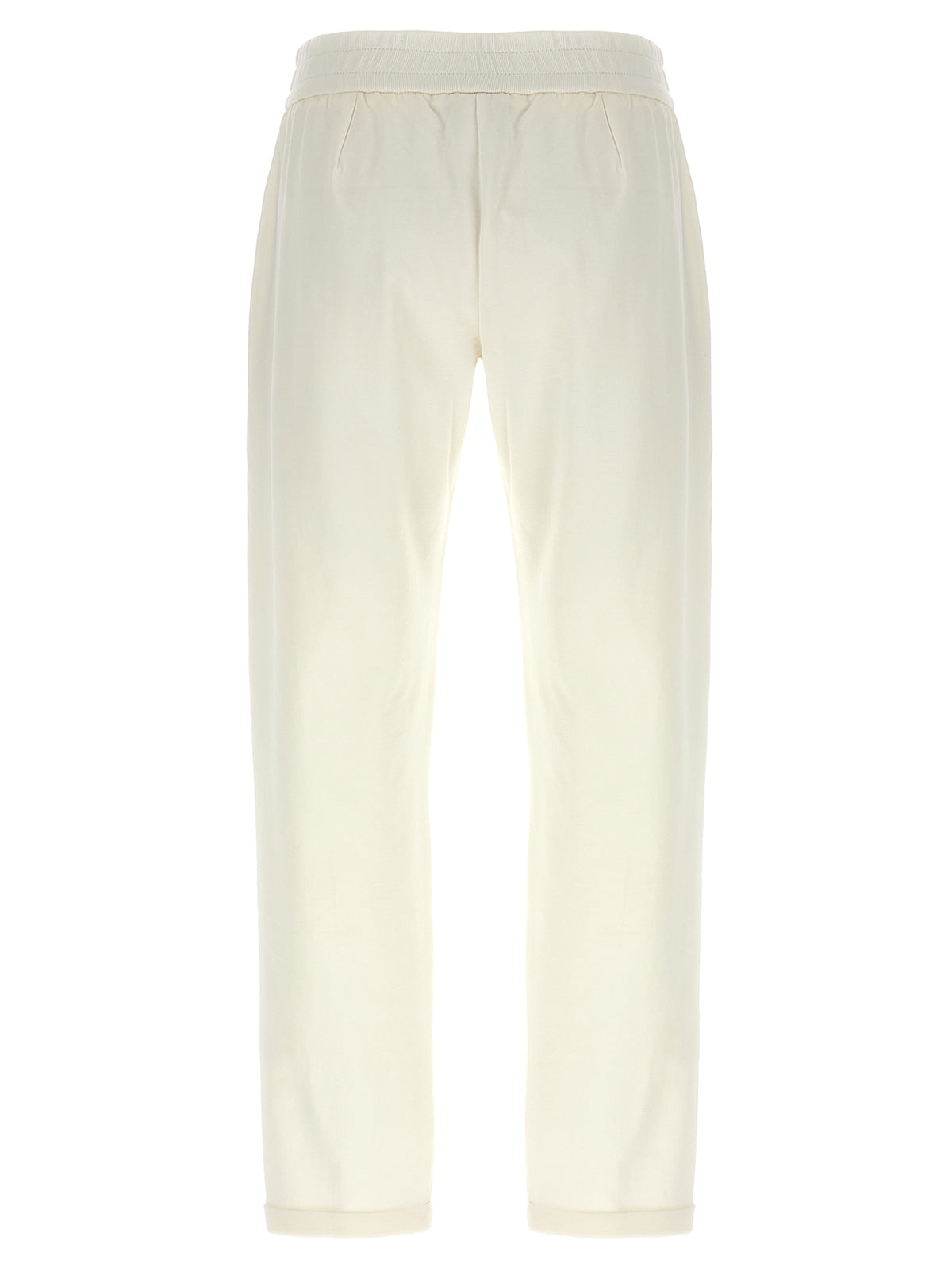 Brunello Cucinelli White Cotton Joggers (Workout Pants)