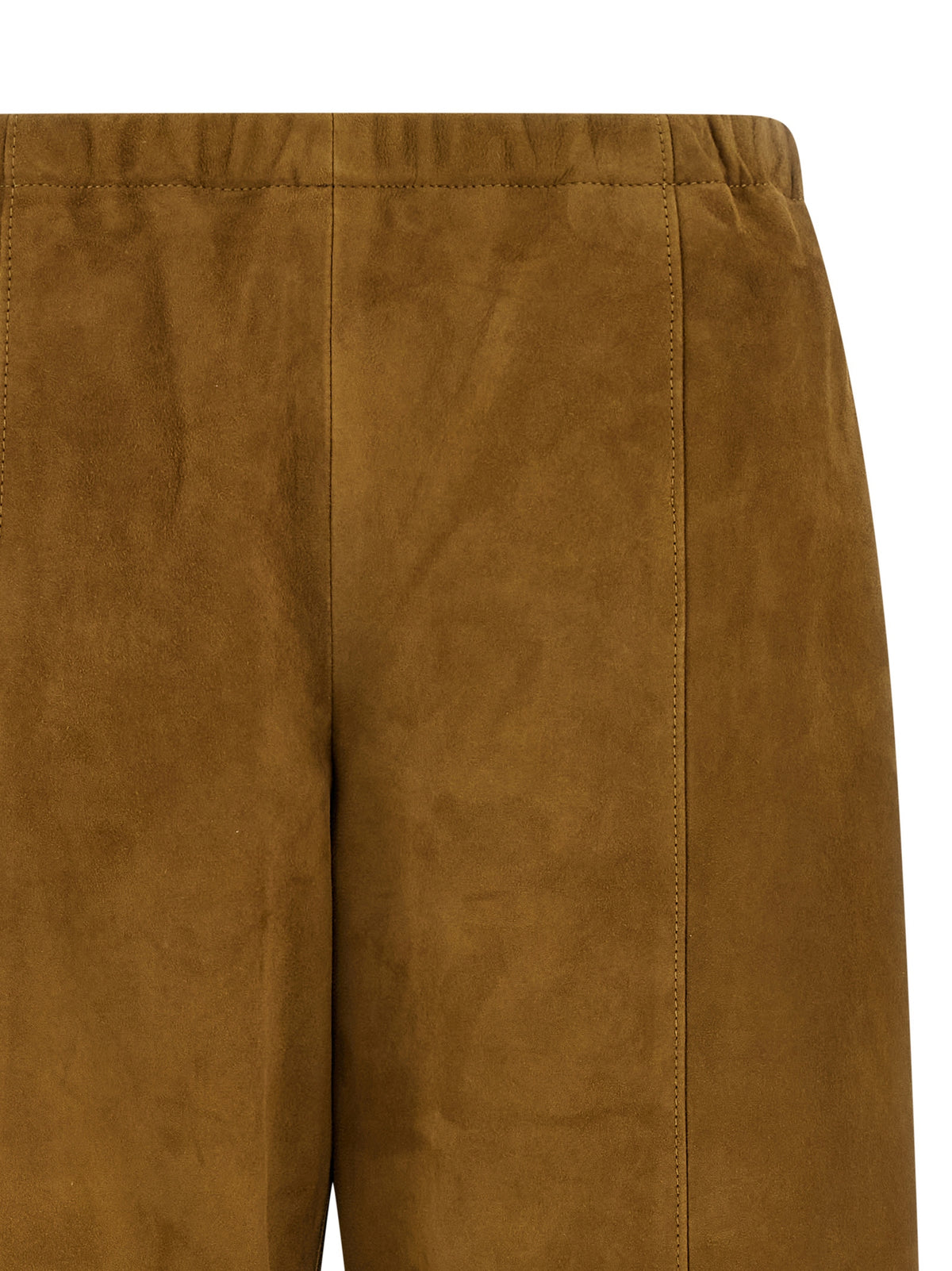Khaite Brown Leather Pants
