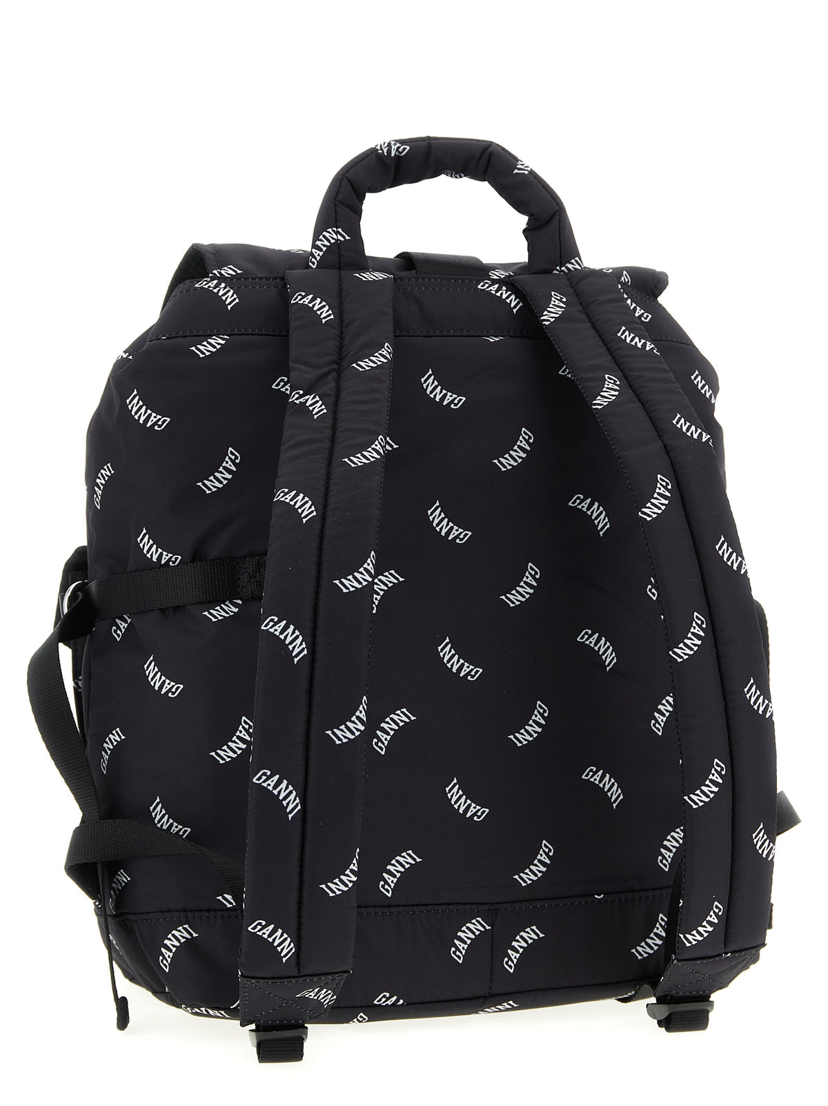 Ganni Black Polyester Backpack