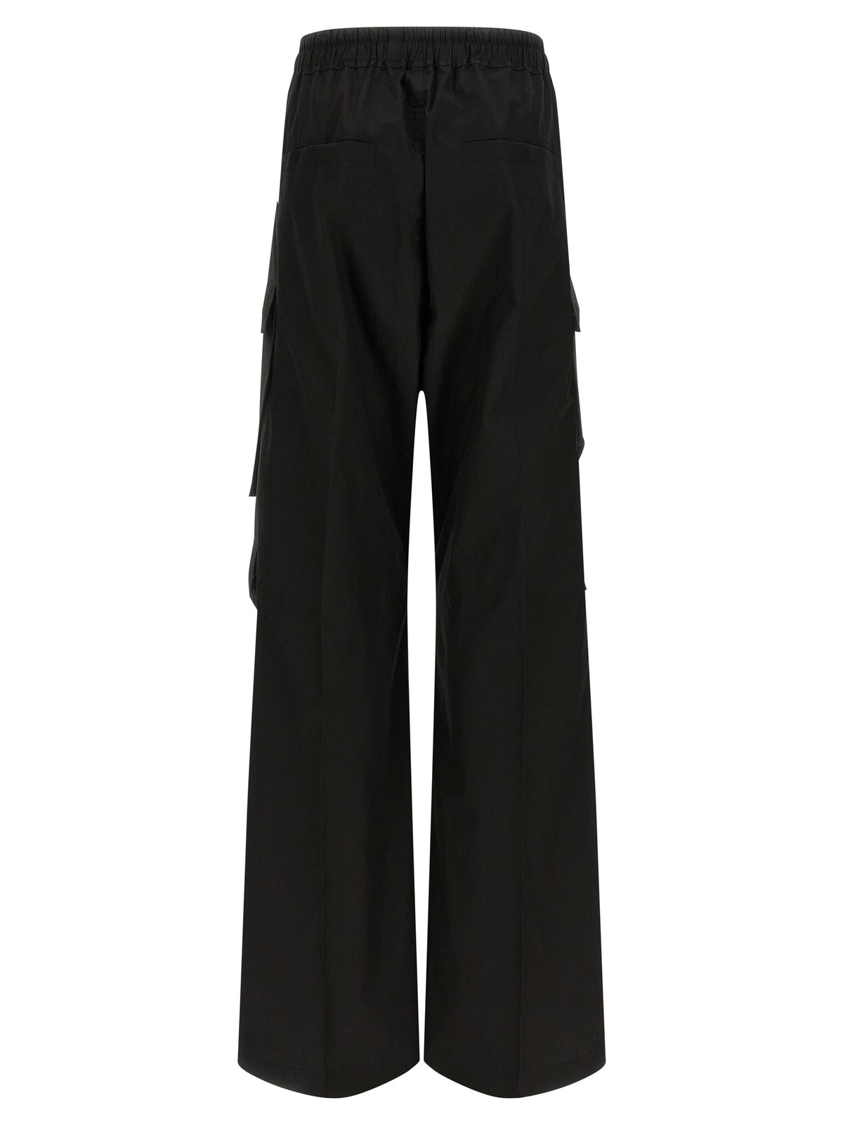 Rick Owens Black Cotton Cargo Pants