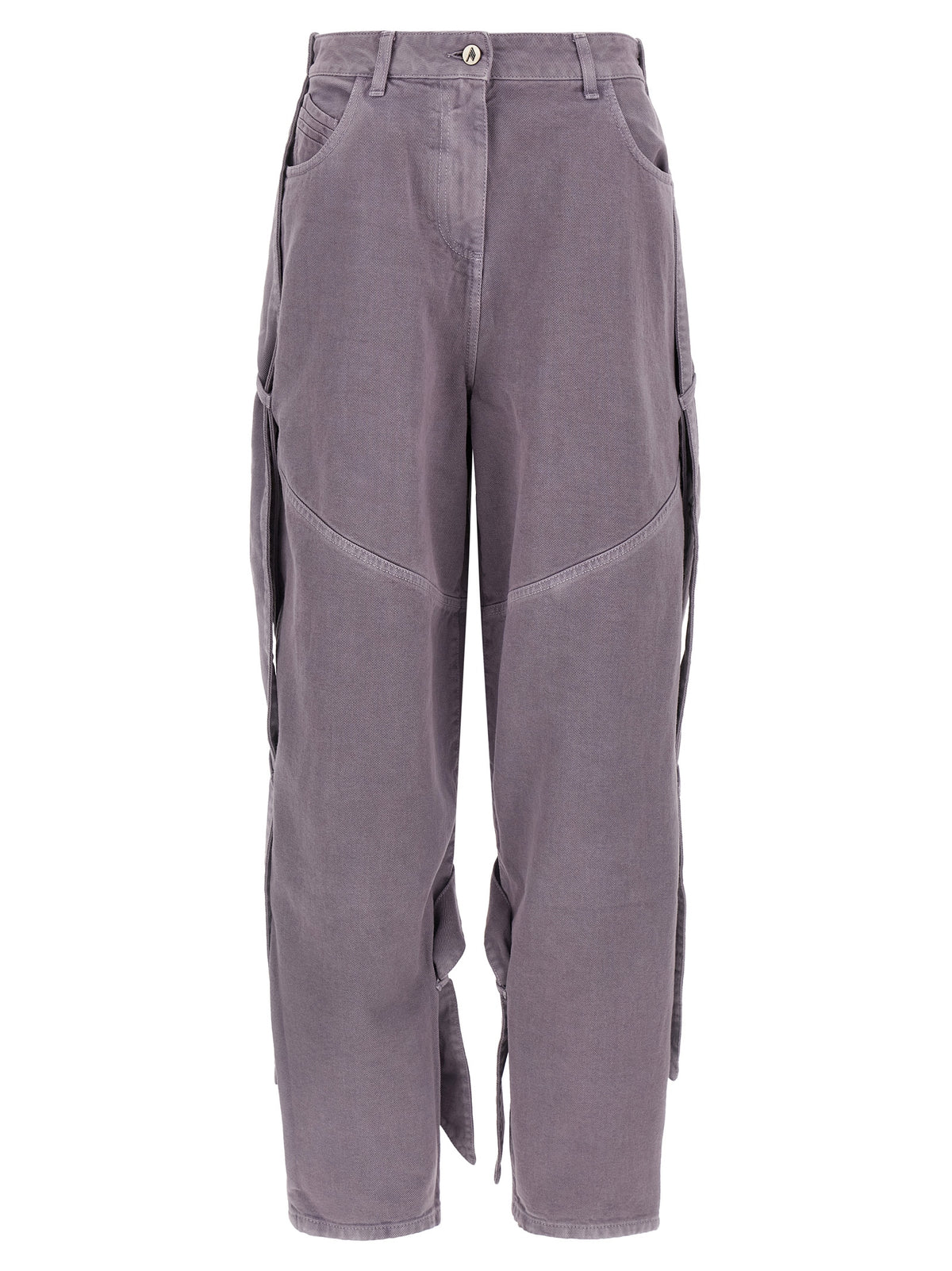 The Attico Purple Cotton Cargo Pants