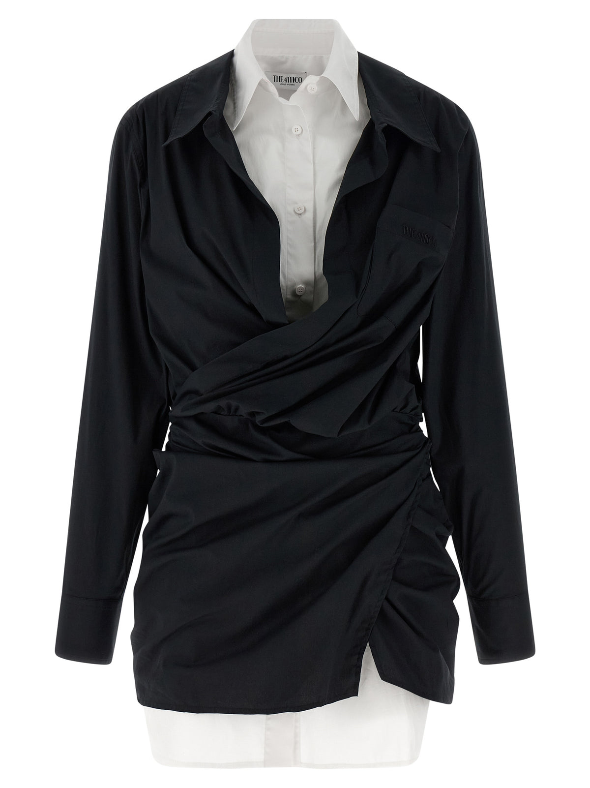 The Attico Bicolor Cotton Short Dress