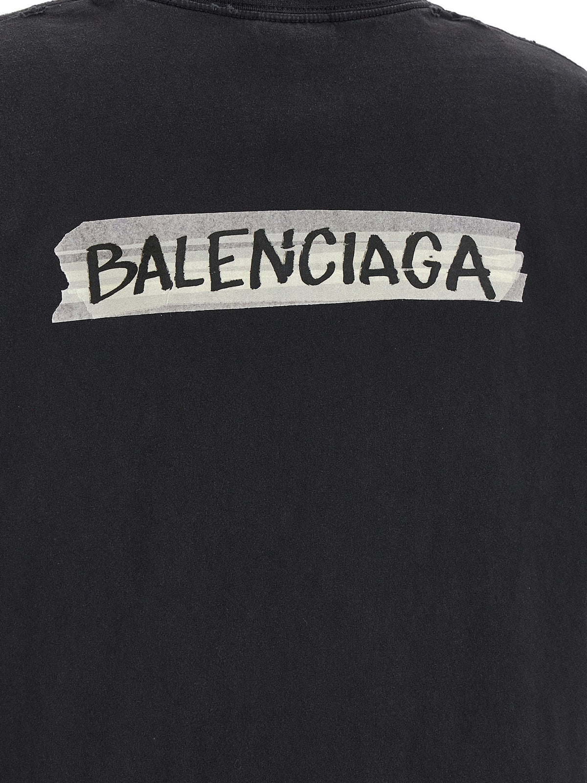 Balenciaga Black Cotton T-Shirt
