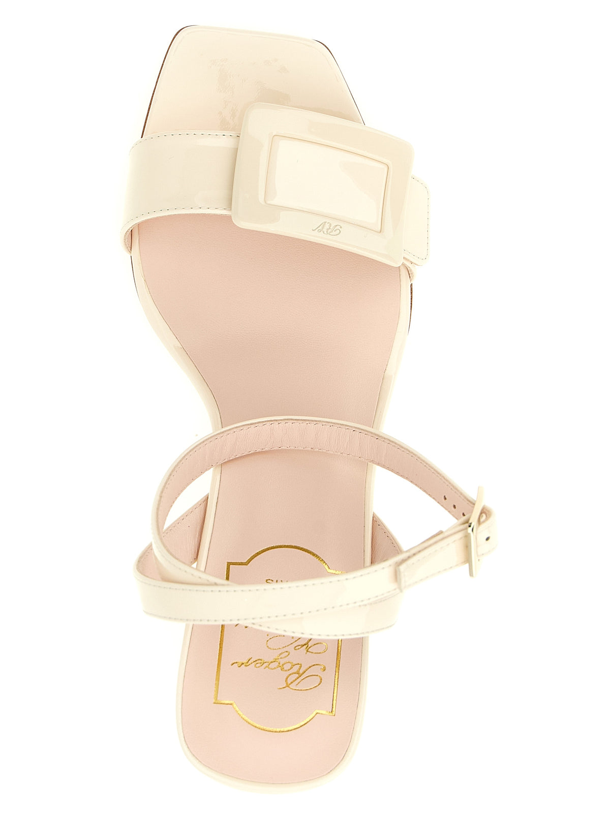 Roger Vivier White Calfskin Wedge Sandals