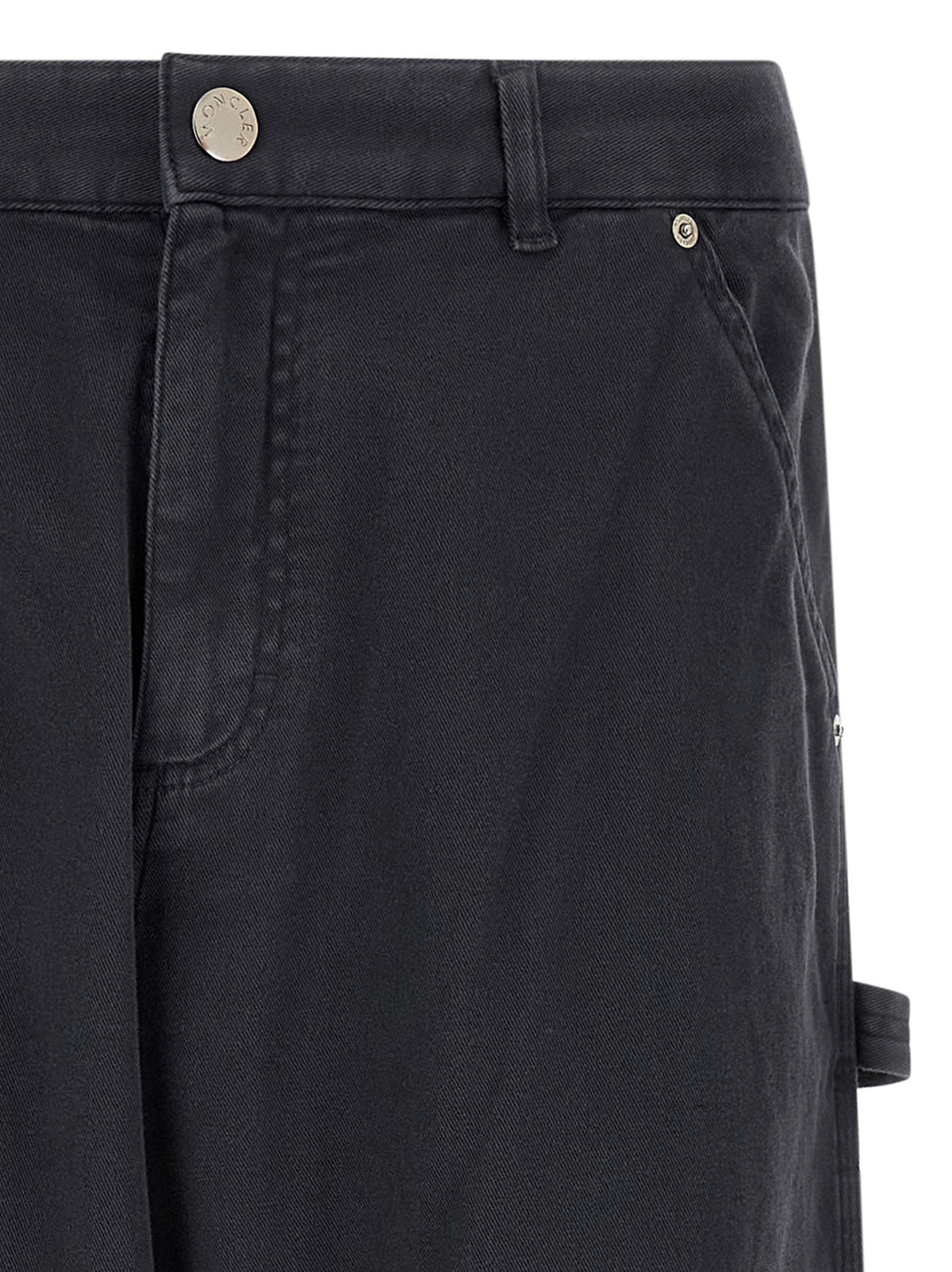 Moncler Blue Cotton Cargo Pants