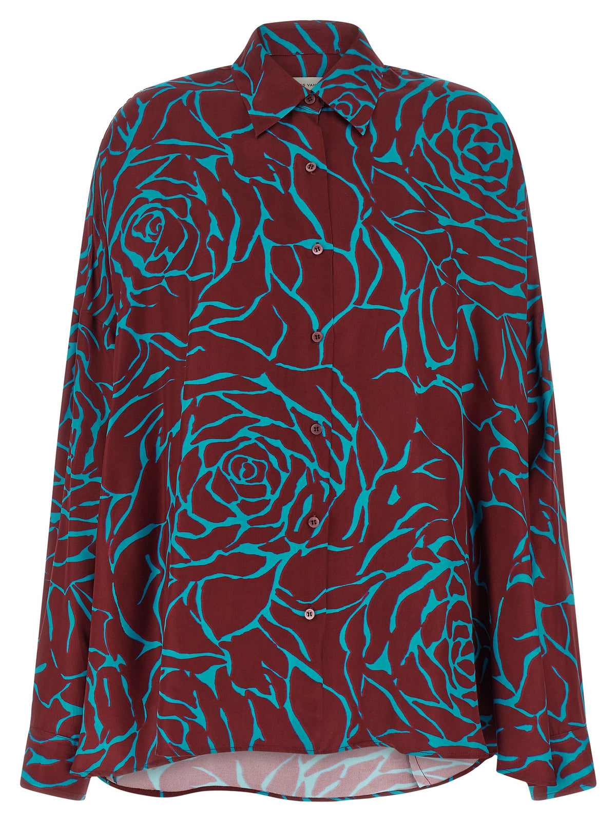 Dries Van Noten Bordeaux Viscose Blouse