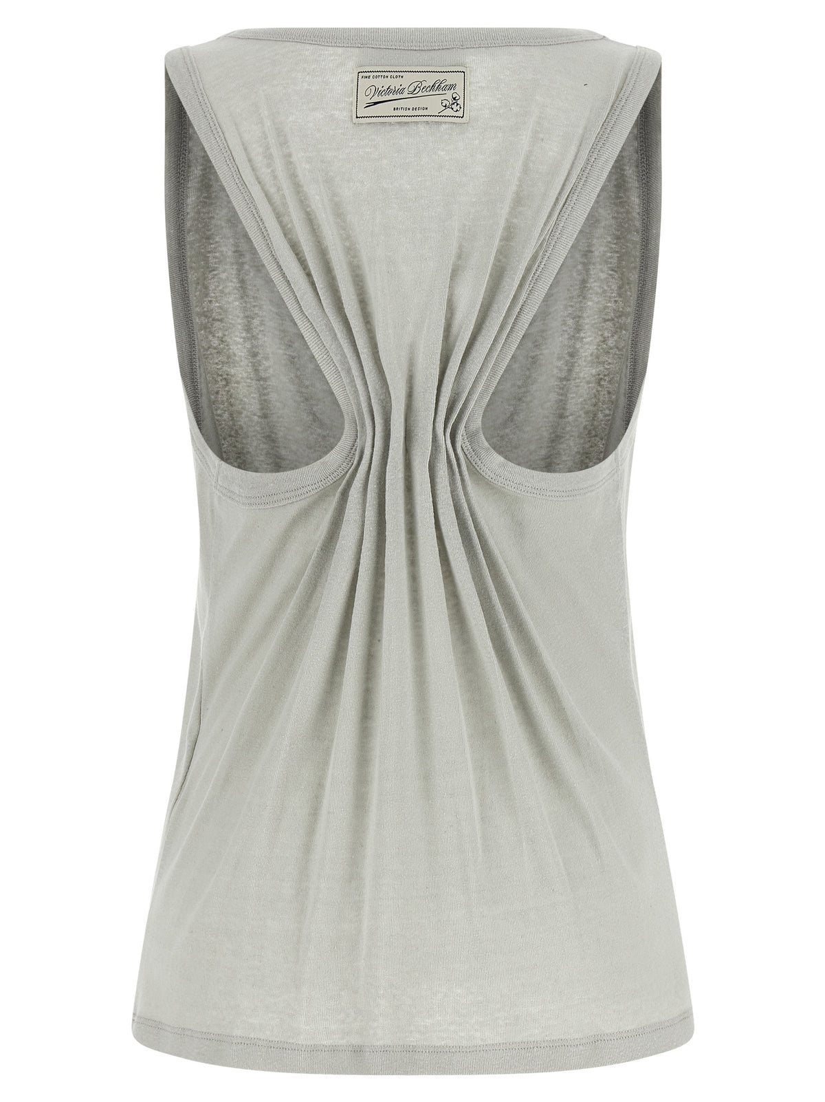 Victoria Beckham Gray Cotton Tank Tops