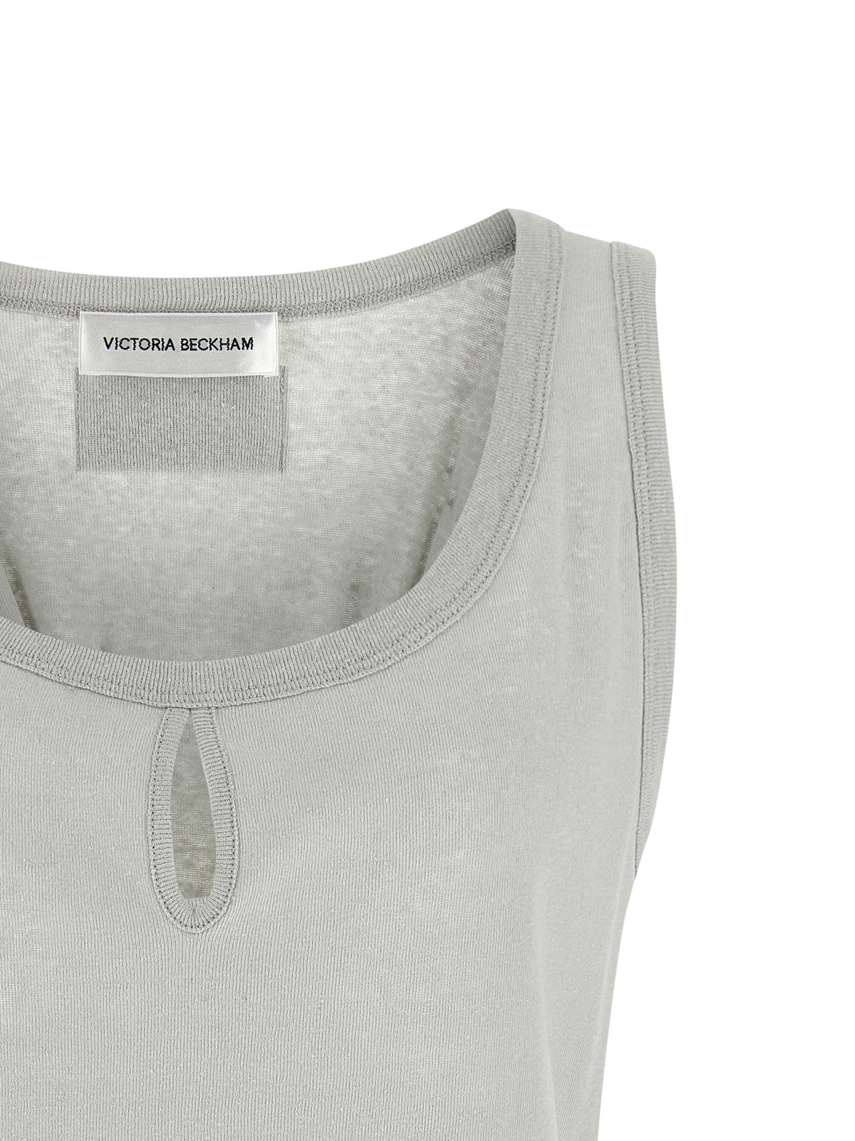 Victoria Beckham Gray Cotton Tank Tops