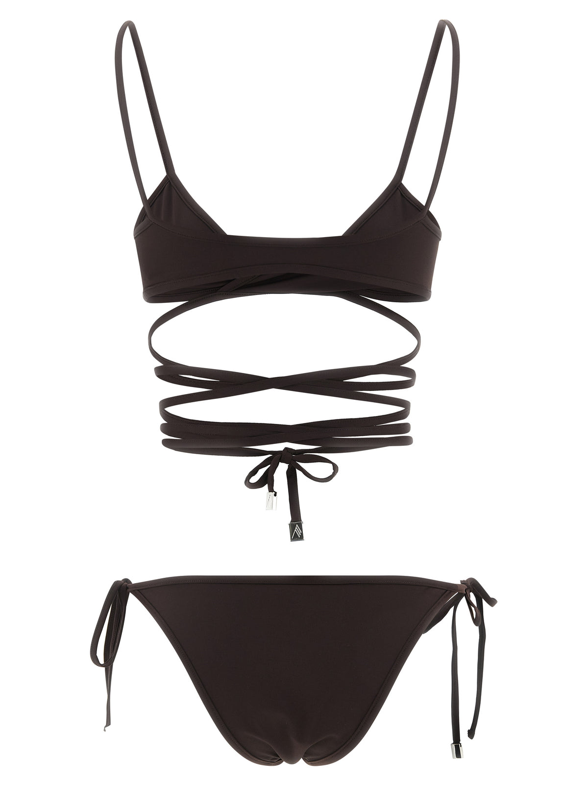 The Attico Brown Polyamide Bikini