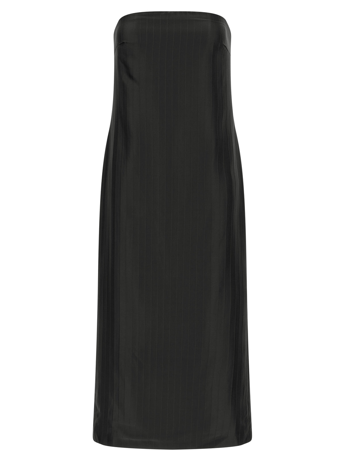 Loulou De Saison Black Viscose Midi Dress