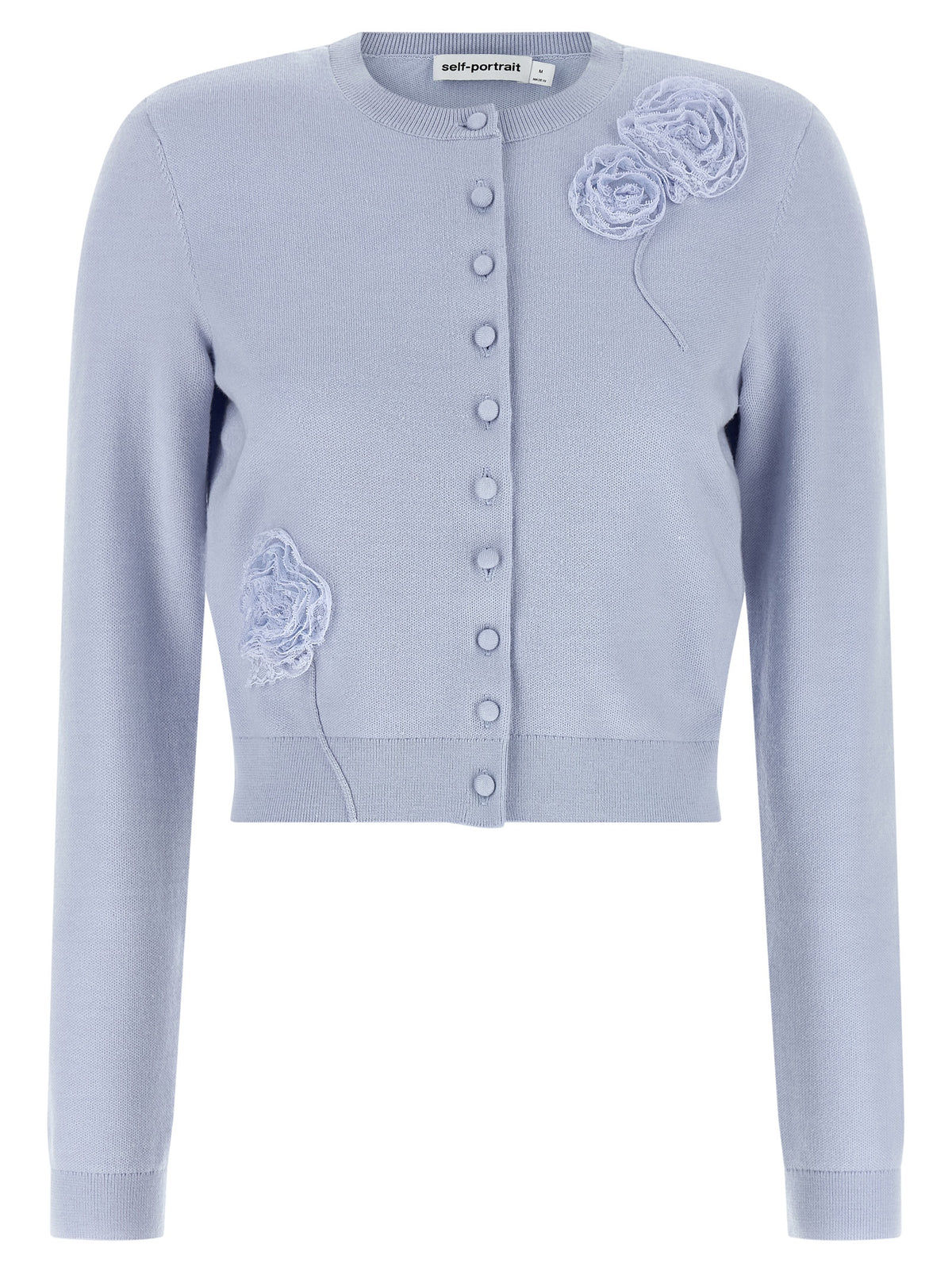 Self-Portrait Blue Polyester Cardigan