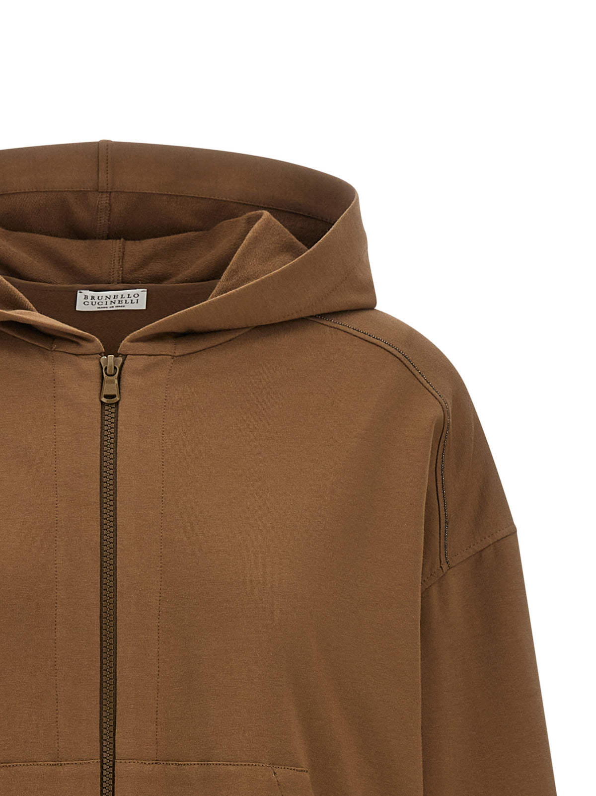 Brunello Cucinelli Brown Cotton Hoodie