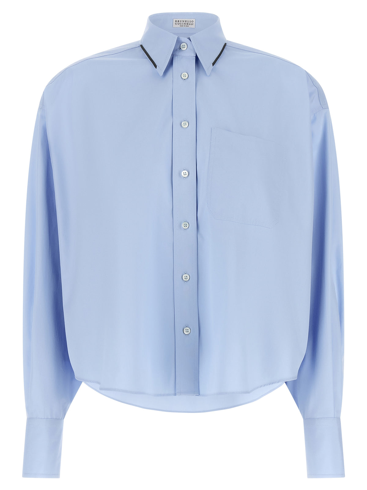 Brunello Cucinelli Blue Cotton Blouse