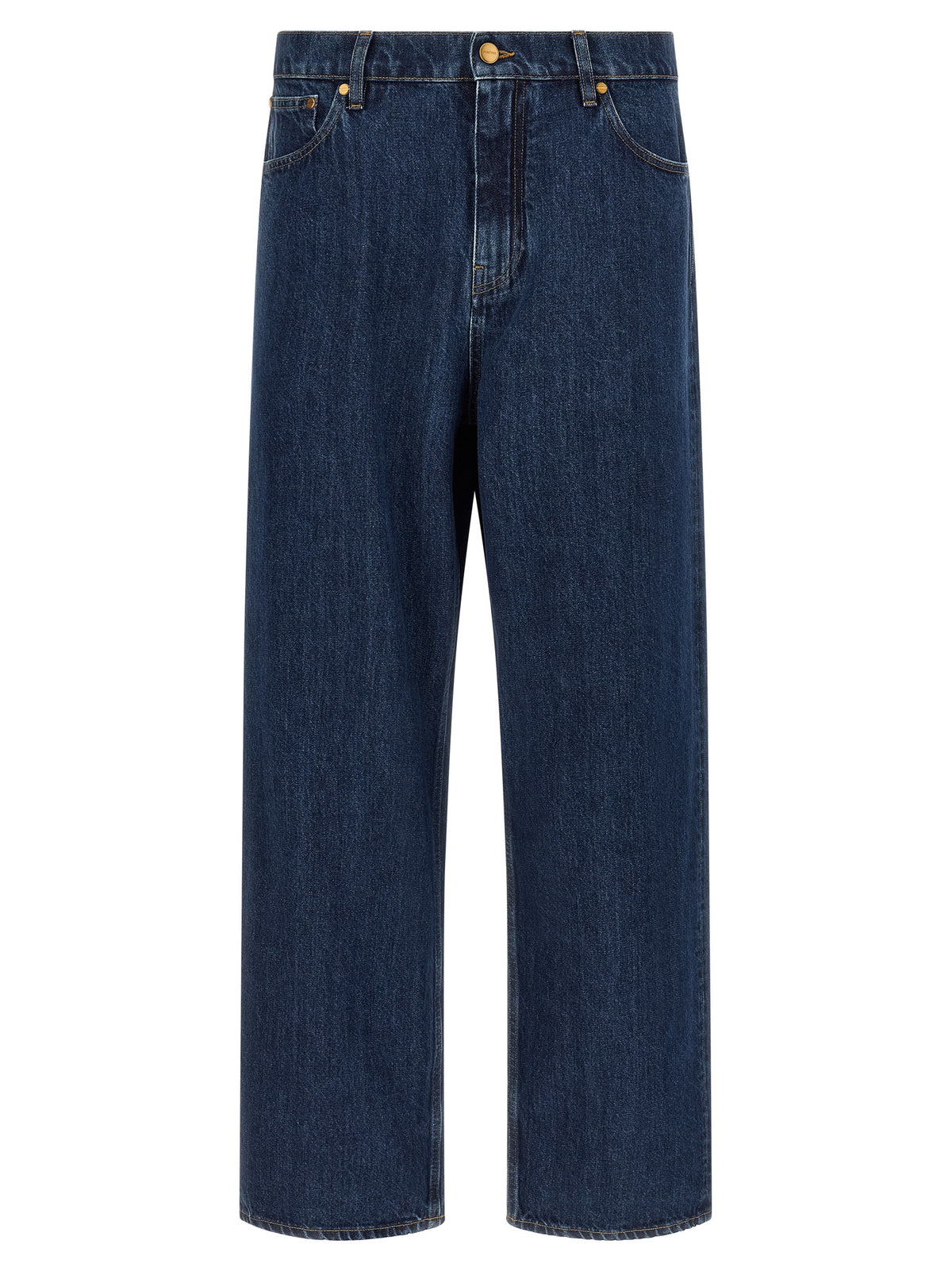 Jil Sander Blue Cotton Straight-Leg Jeans