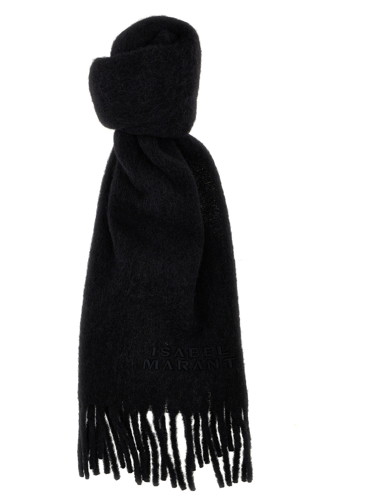Isabel Marant Black Alpaca Leather Scarf
