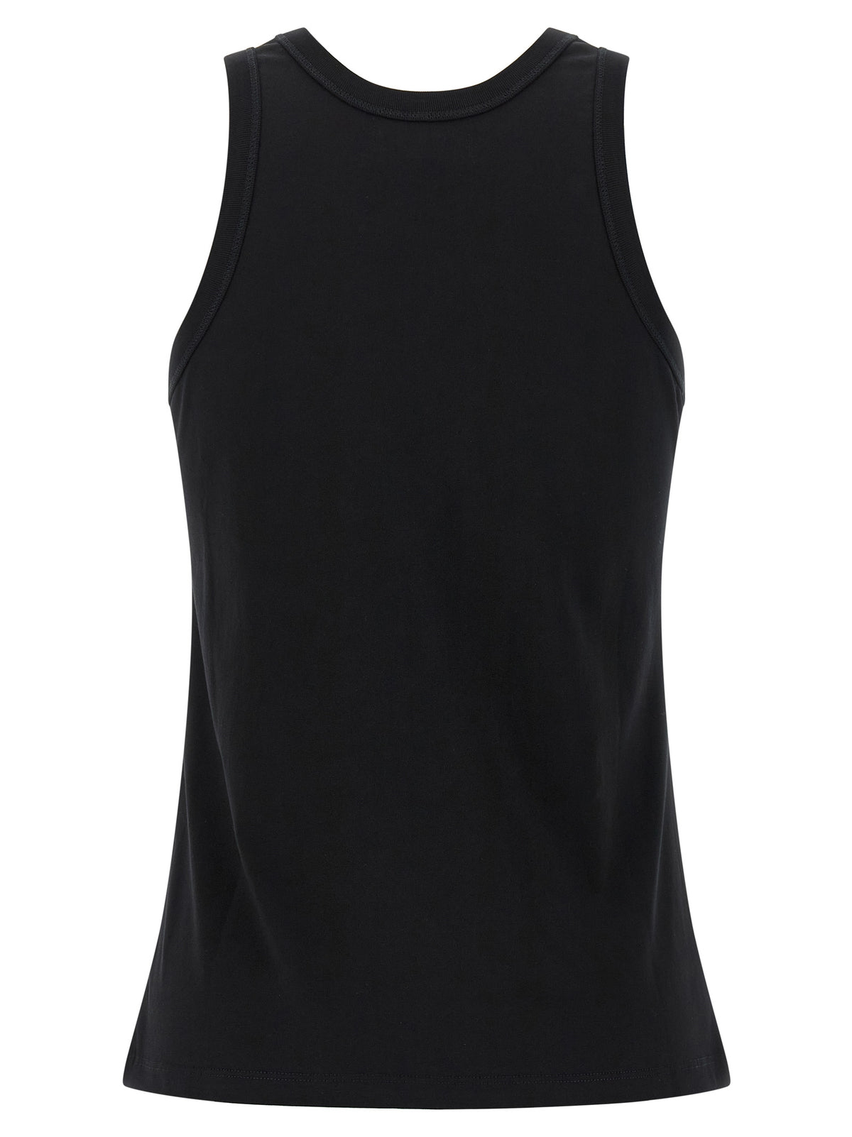 Loulou De Saison Black Cotton Sleeveles T-Shirt