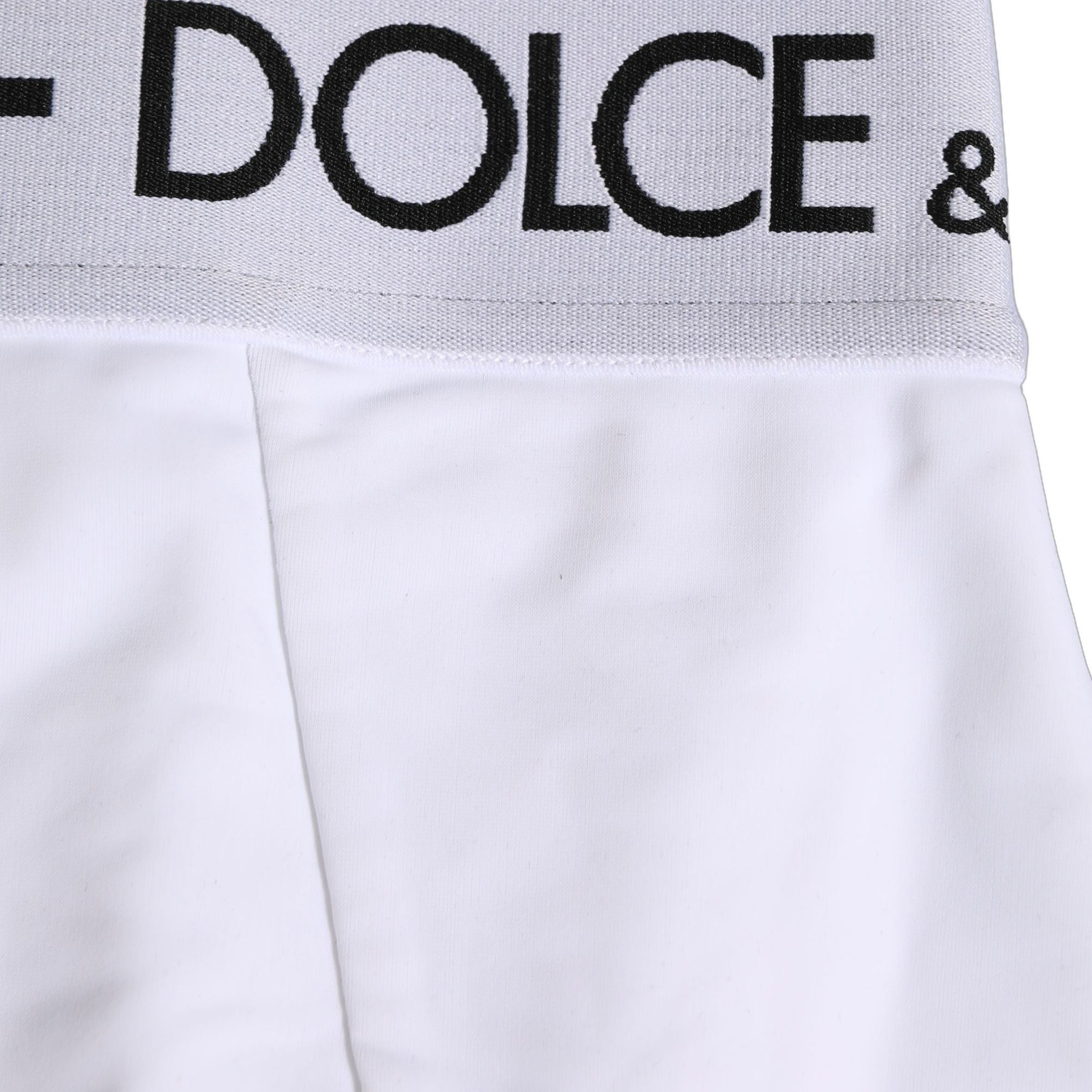 Dolce & Gabbana White Logo Waistband Coulotte Panty Underwear