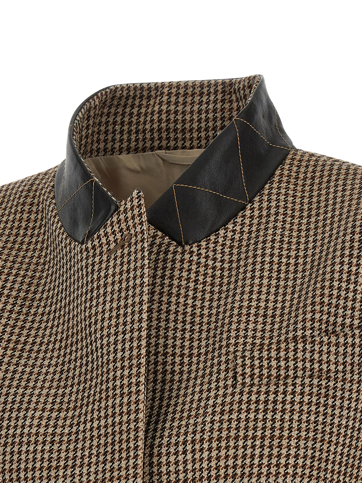 Brunello Cucinelli Beige Virgin Wool Sleeveless Jacket