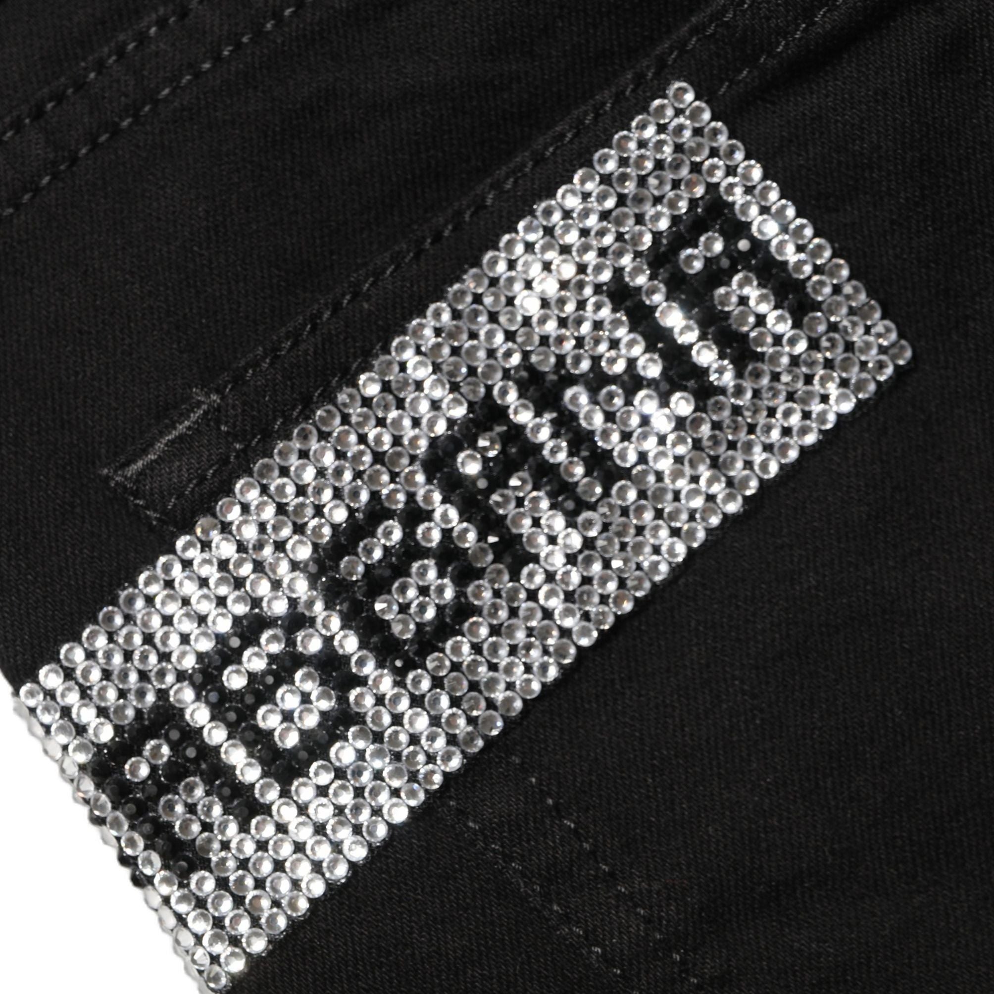 Dolce & Gabbana Black Grace Rhinestone HighWaist Denim Jeans