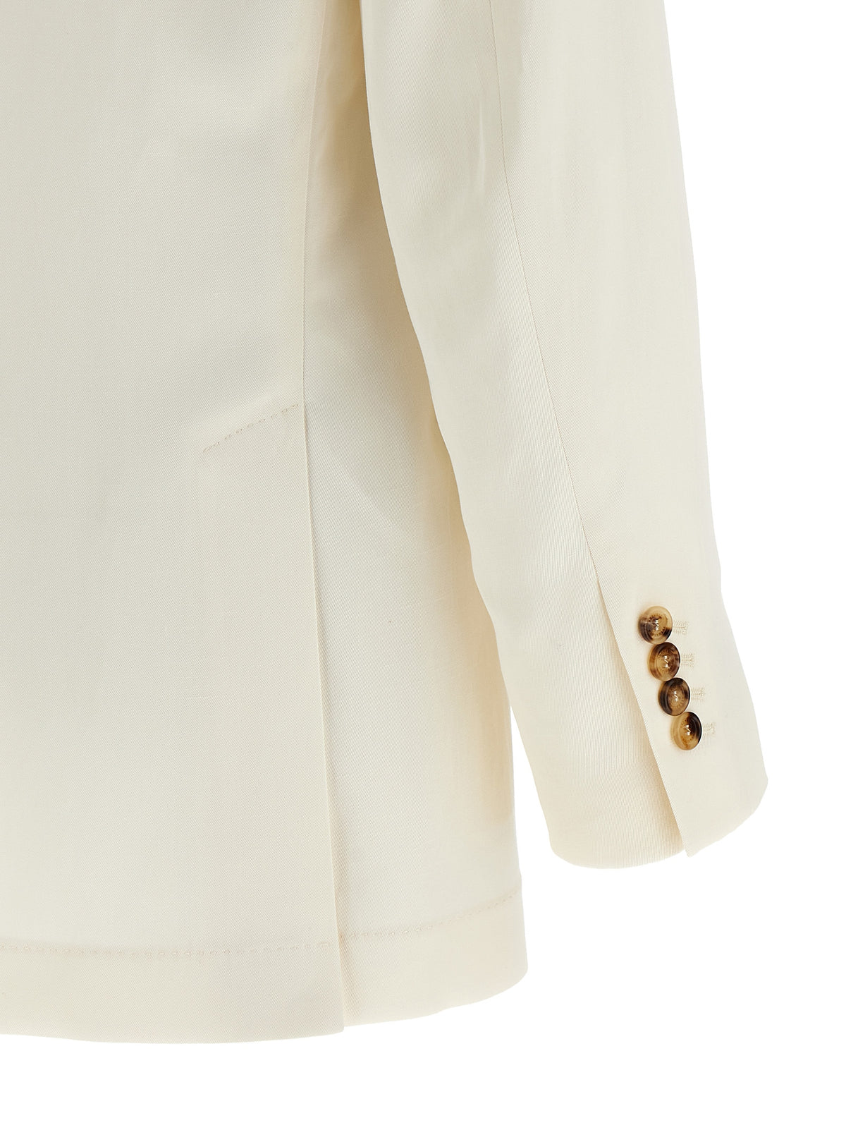 Brunello Cucinelli White Silk Blazer
