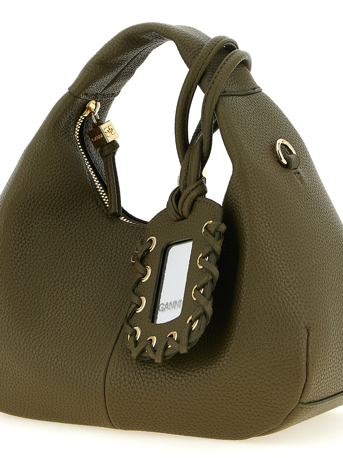 Ganni Bicolor Polyester Handbag