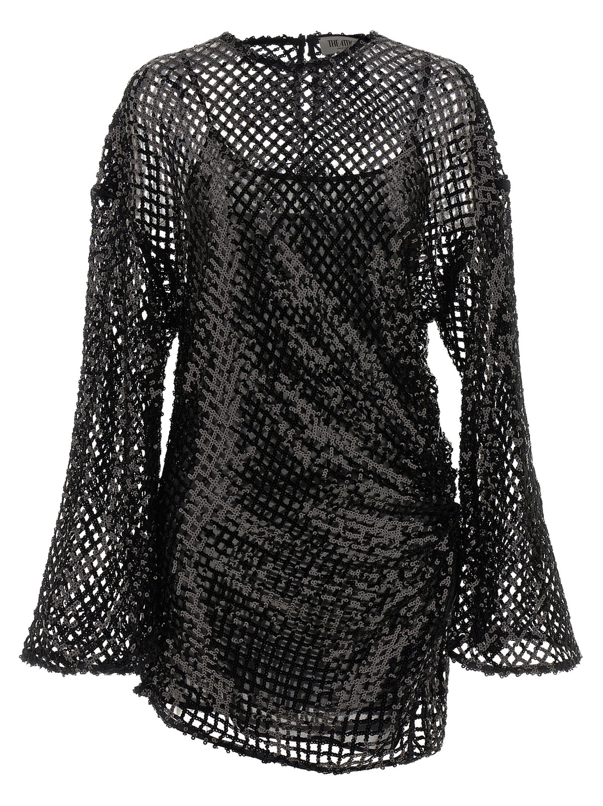 The Attico Black Polyester Short Dress