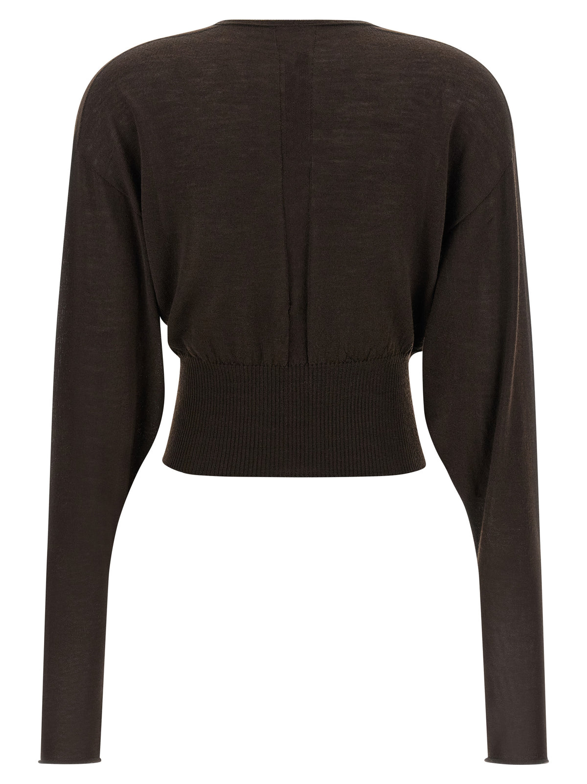 Rick Owens Brown Virgin Wool Shirt