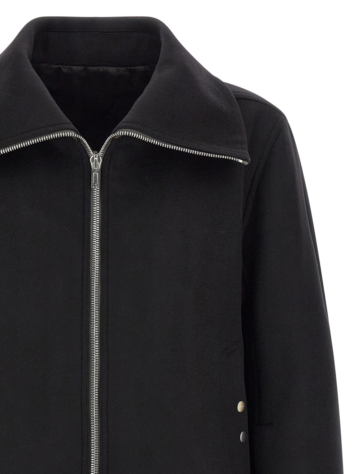 Rick Owens Black Virgin Wool Bomber