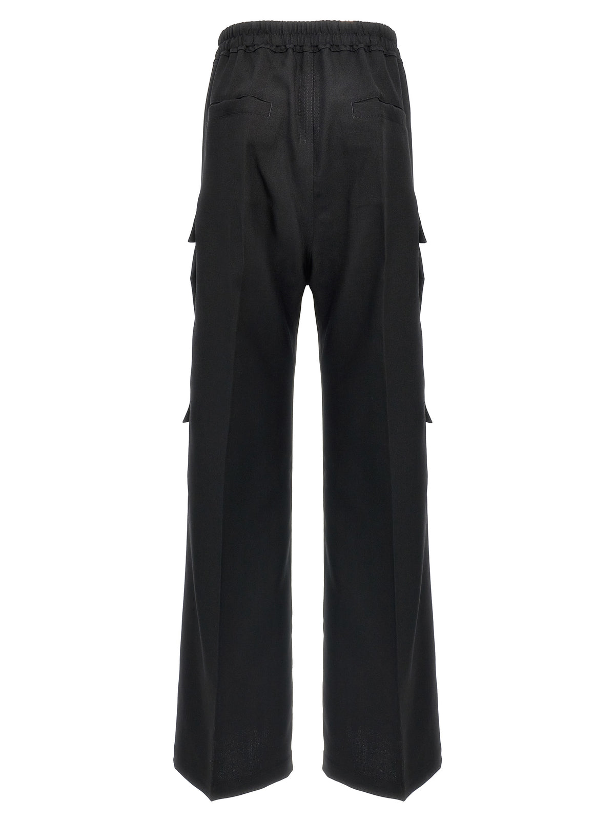 Rick Owens Black Wool Cargo Pants