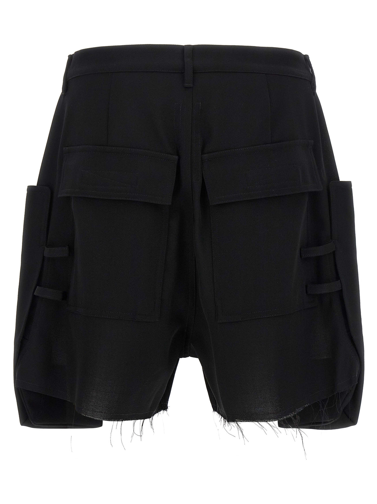 Rick Owens Black Wool Bermuda Shorts