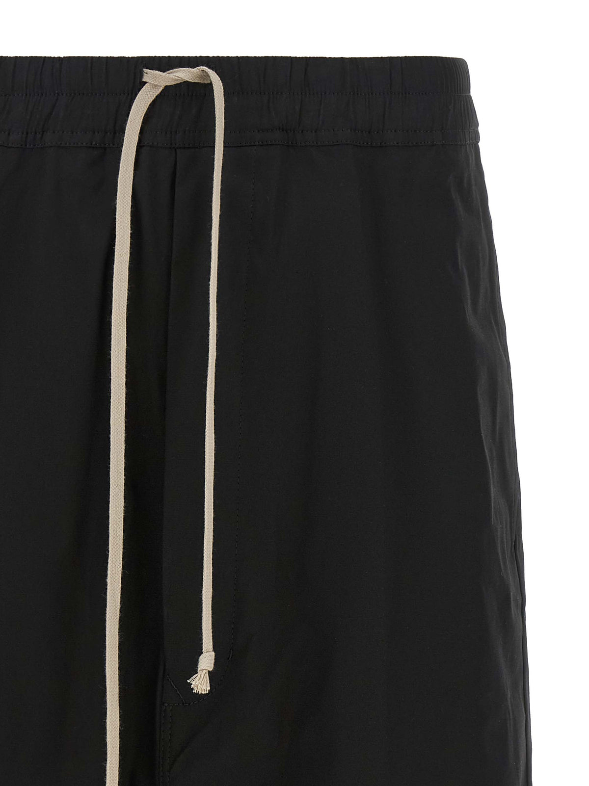 Rick Owens Black Cotton Bermuda Shorts