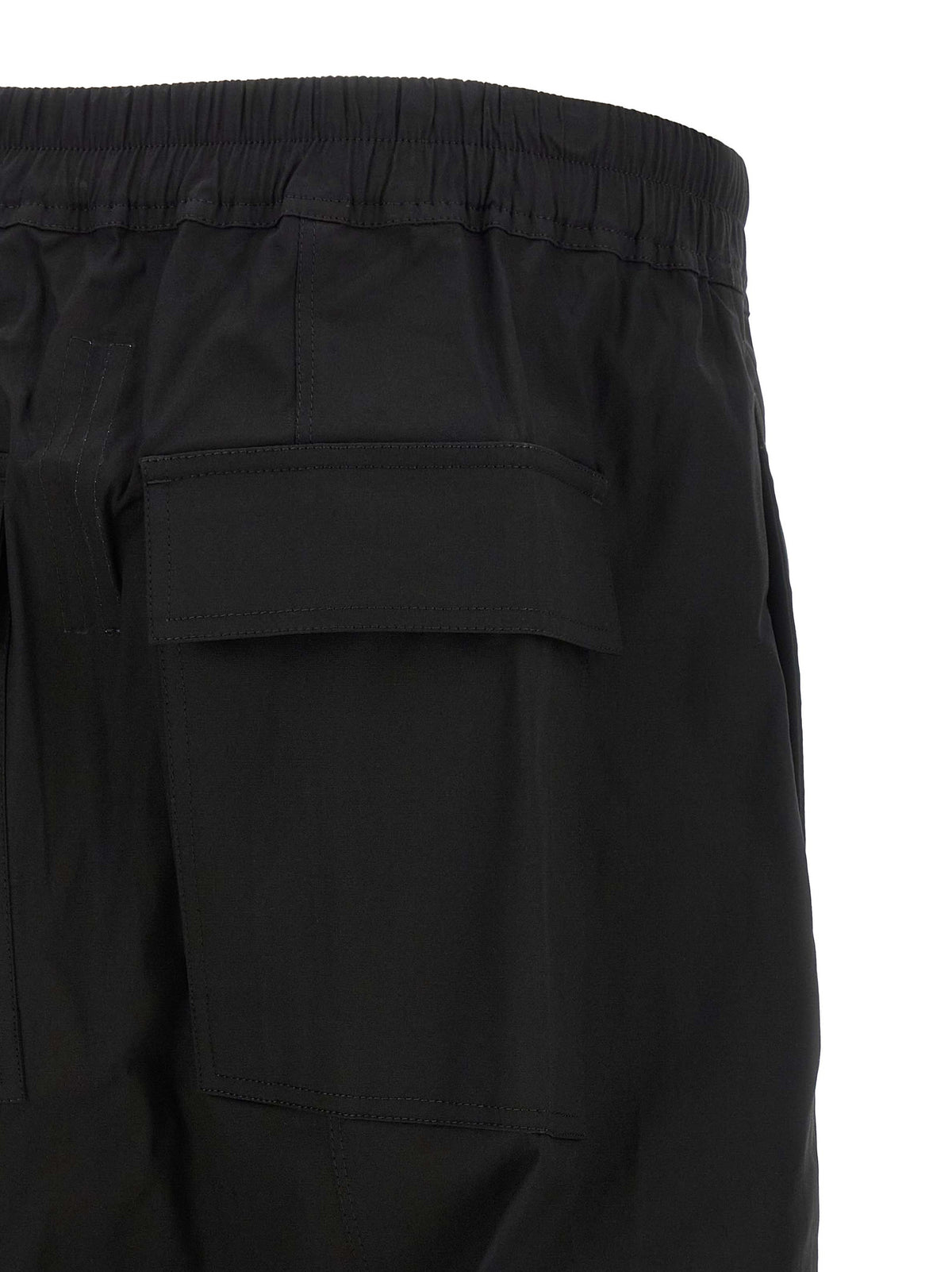 Rick Owens Black Cotton Bermuda Shorts