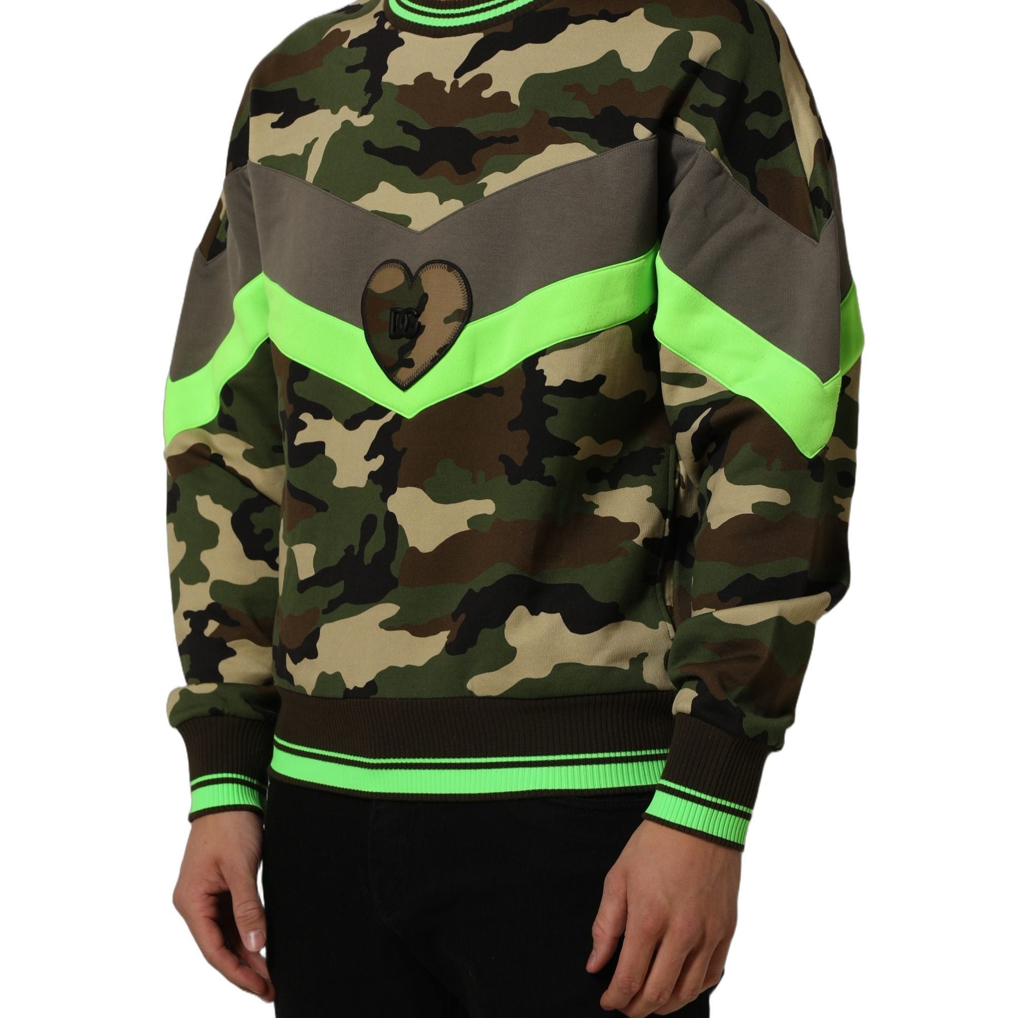 Dolce & Gabbana Multicolor Camouflage Sweatshirt Men Sweater