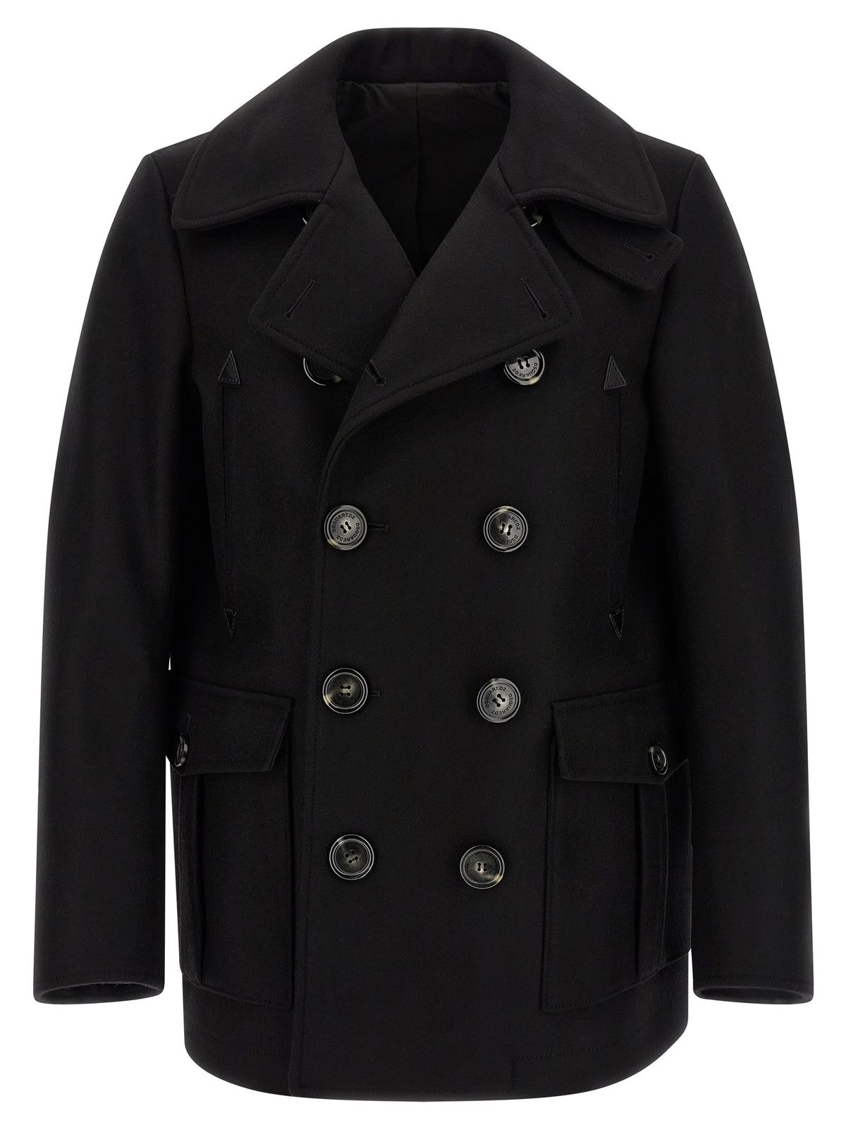 Dsquared² Black Wool Coat