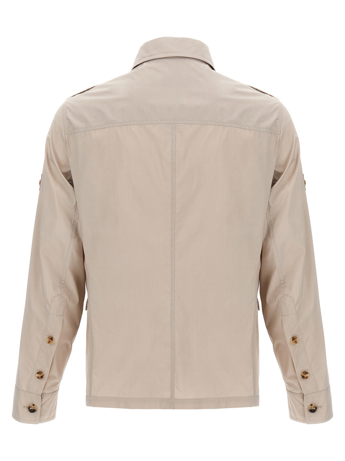 Brunello Cucinelli Beige Cotton Full-Length Jacket