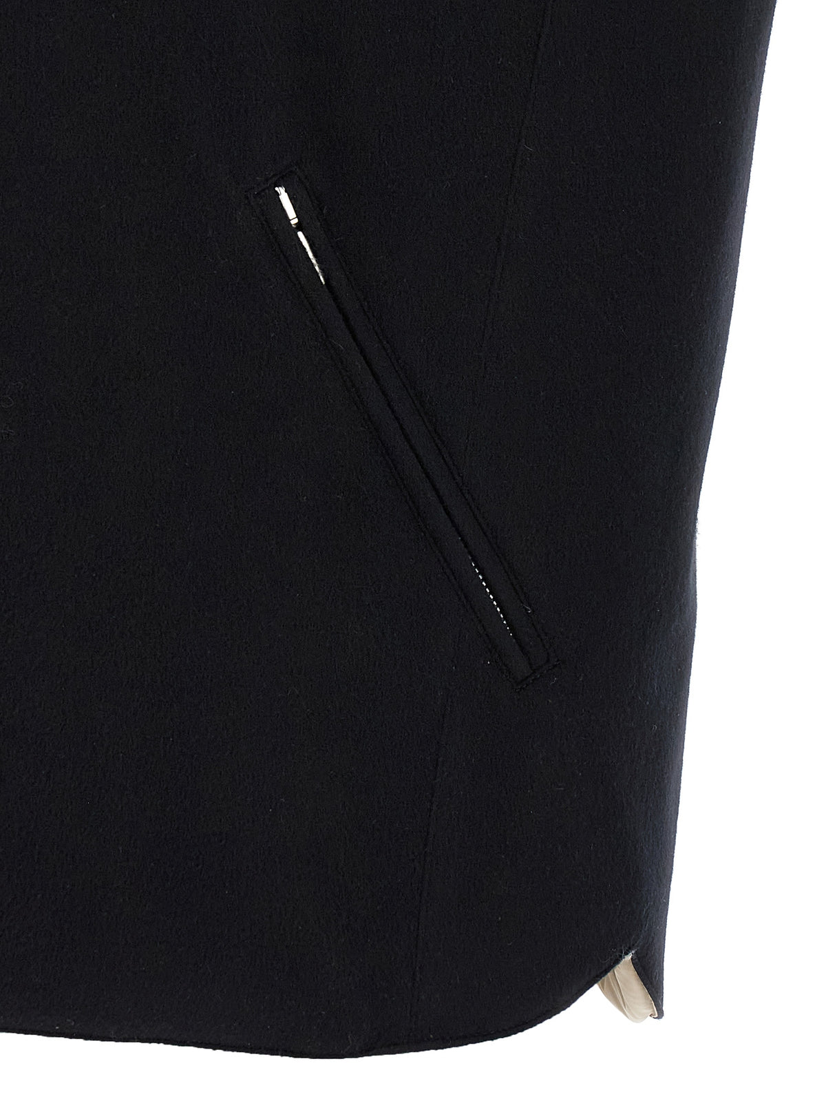 Brunello Cucinelli Black Wool Sleeveless Jacket