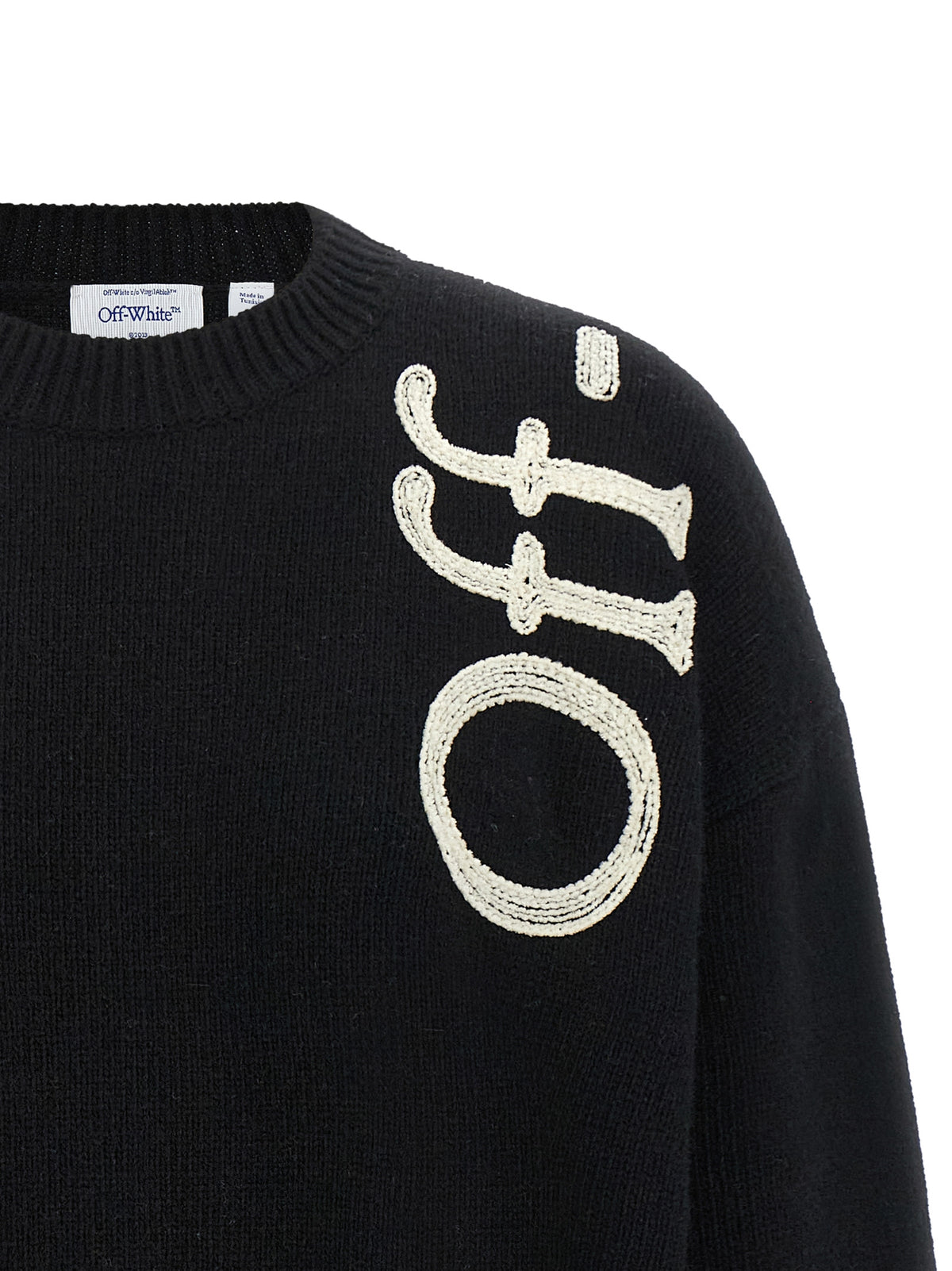 Off-White Bicolor Wool Cardigan