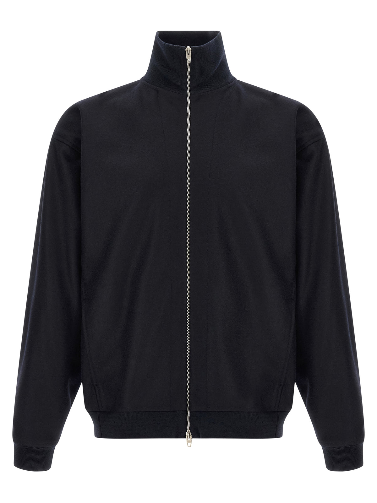Jil Sander Blue Wool Full-Length Jacket